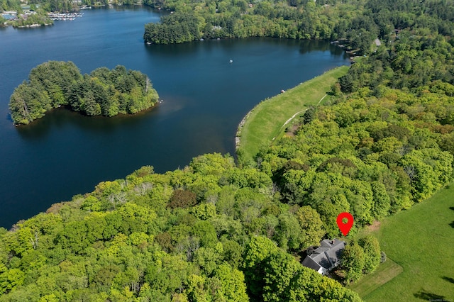 455 Milton Rd, Goshen, CT 06756 - aerial view of property and surrounding area with a forest and a large body of water