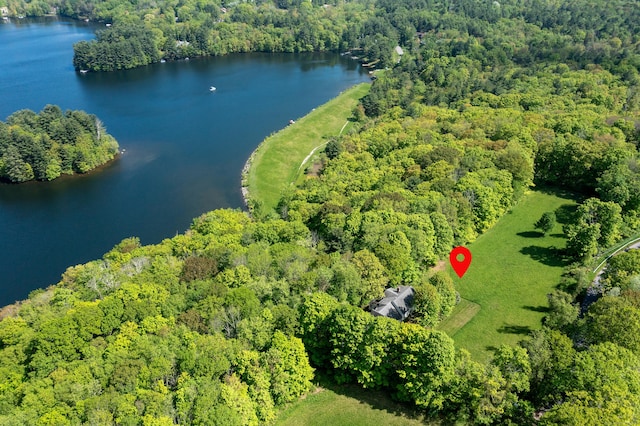 455 Milton Rd, Goshen, CT 06756 - view of property location with a nearby body of water and a heavily wooded area