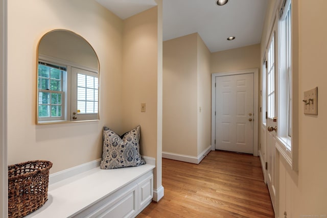 14 Fernhurst, Farmington, CT 06032 - foyer entrance with light wood-style flooring, recessed lighting, and baseboards