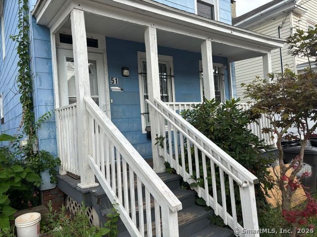51 Arthur St, New Haven, CT 06519 - doorway to property with covered porch