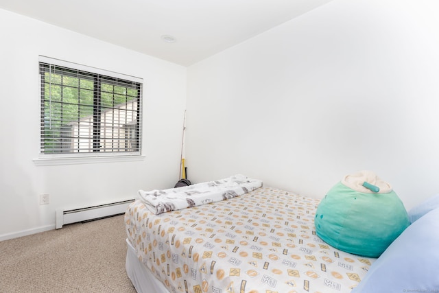 202 Foxwood Ln Unit 202, Milford, CT 06461 - carpeted bedroom featuring a baseboard heating unit and baseboards