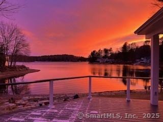 72 Lake View Dr, Woodstock, CT 06281 - dock featuring a water view and a balcony