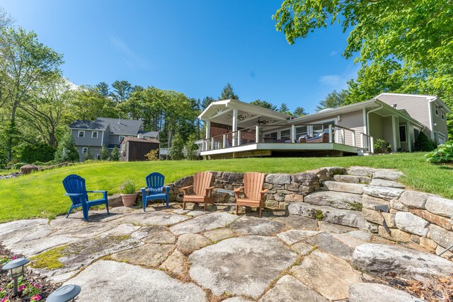 72 Lake View Dr, Woodstock, CT 06281 - view of patio / terrace with a wooden deck