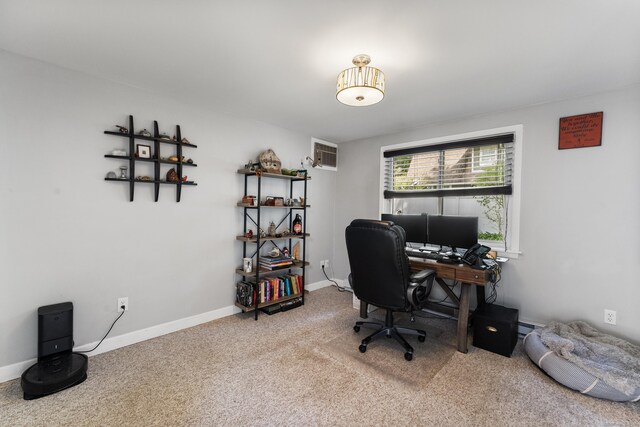 72 Lake View Dr, Woodstock, CT 06281 - carpeted office with an AC wall unit and baseboards