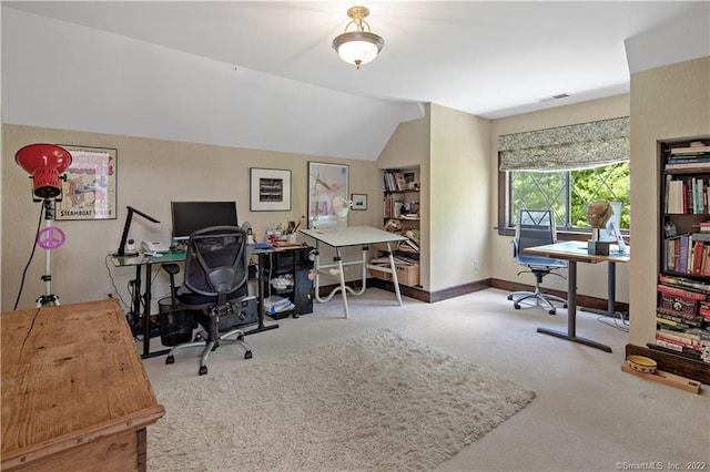 15 Tunxis Trl, Redding, CT 06896 - office featuring carpet, vaulted ceiling, and baseboards