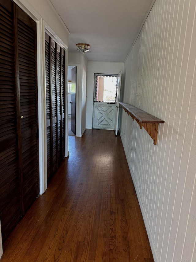 260 W Walk Walk Unit 260, West Haven, CT 06516 - hallway featuring dark wood-style flooring