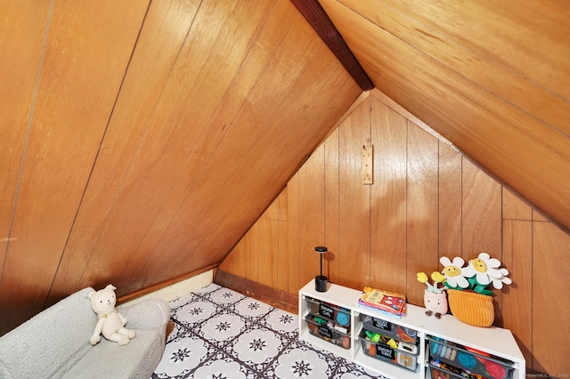 70 Mercer St, Stratford, CT 06614 - detailed view of wooden walls and wooden ceiling with exposed beams