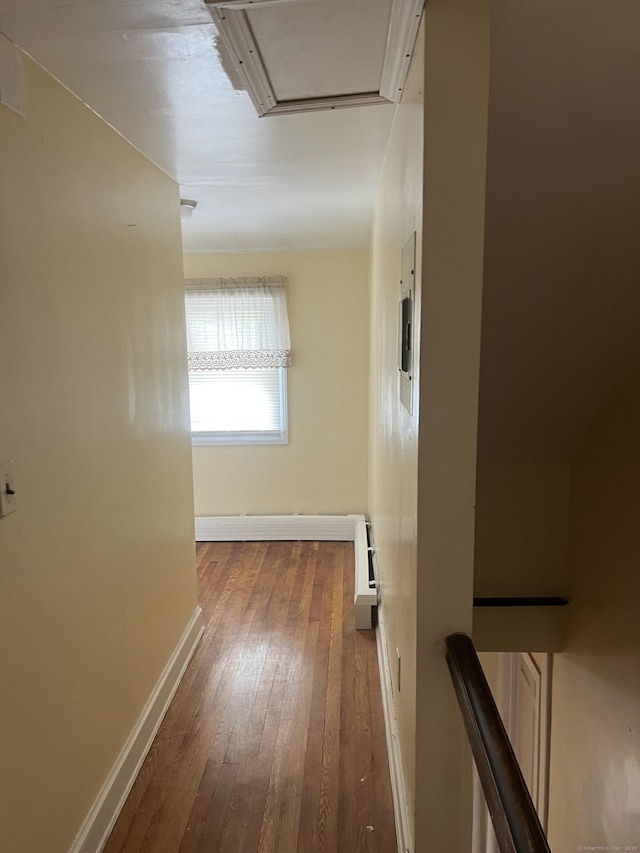 40 Bellevue Rd, New Haven, CT 06511 - corridor featuring hardwood / wood-style flooring and baseboards