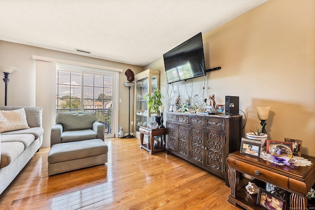 421 Tolland St Unit 312, East Hartford, CT 06108 - living area featuring light wood finished floors and a textured ceiling