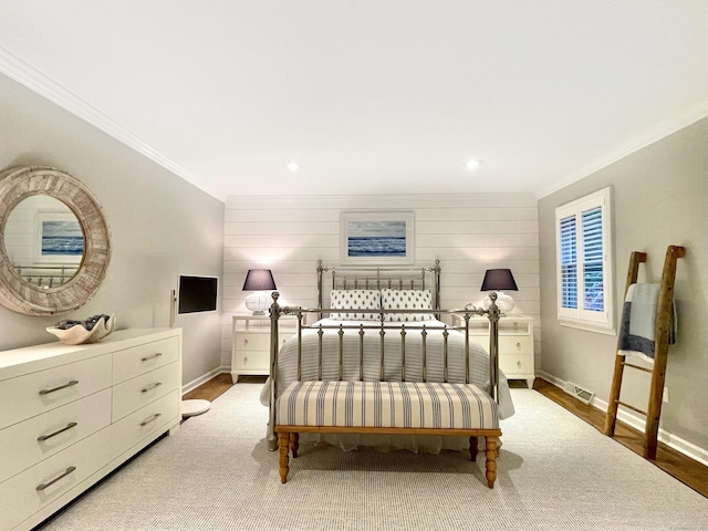 506 Jamestown Rd Unit 506, Stratford, CT 06614 - bedroom with crown molding, baseboards, light wood-style flooring, and recessed lighting