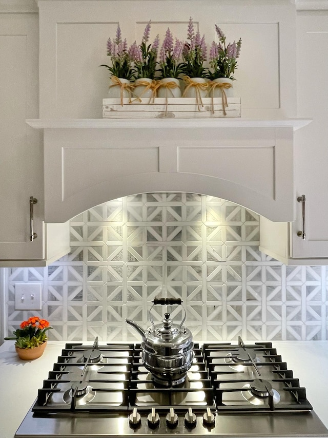506 Jamestown Rd Unit 506, Stratford, CT 06614 - kitchen view of stainless steel gas stovetop and backsplash