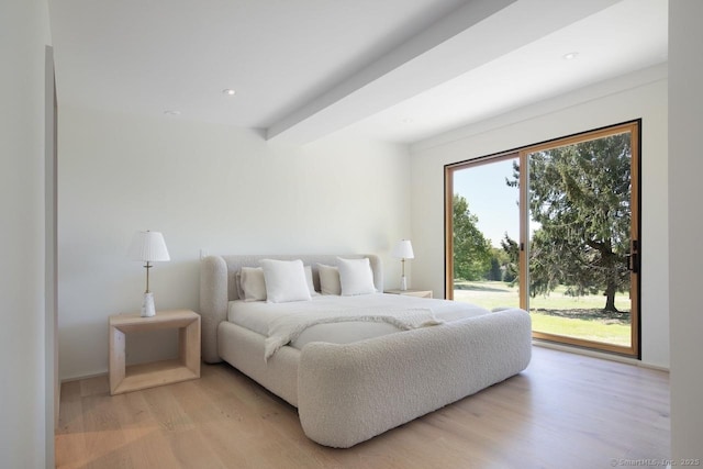 136 Belgo Rd, Salisbury, CT 06039 - bedroom with light wood-style flooring, access to outside, and recessed lighting