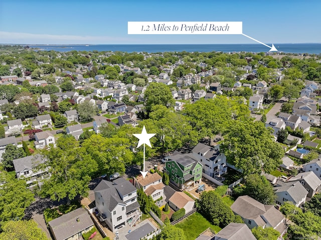 102 Pratt St, Fairfield, CT 06824 - aerial perspective of suburban area with a large body of water