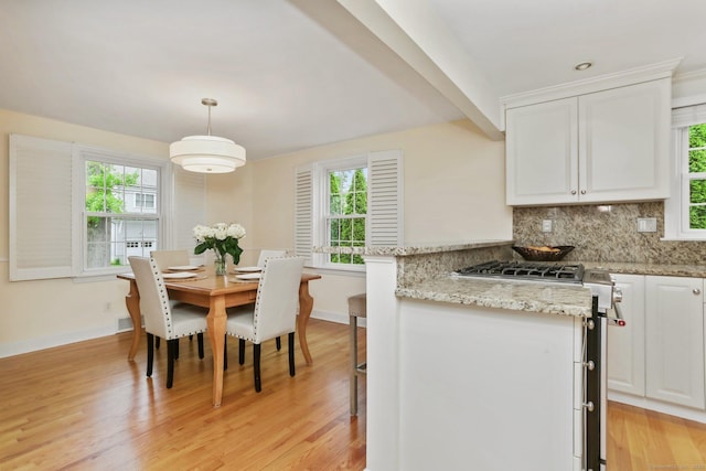 102 Pratt St, Fairfield, CT 06824 - dining space featuring plenty of natural light, light wood finished floors, and baseboards
