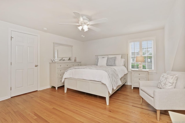 102 Pratt St, Fairfield, CT 06824 - bedroom featuring light wood finished floors and a ceiling fan