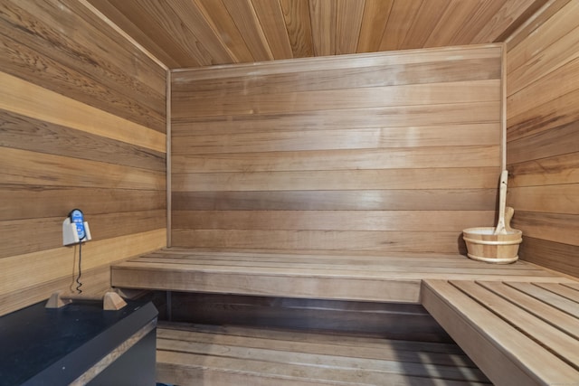 18 Ferry Rd, Old Lyme, CT 06371 - sauna / steam room with wood walls and wooden ceiling
