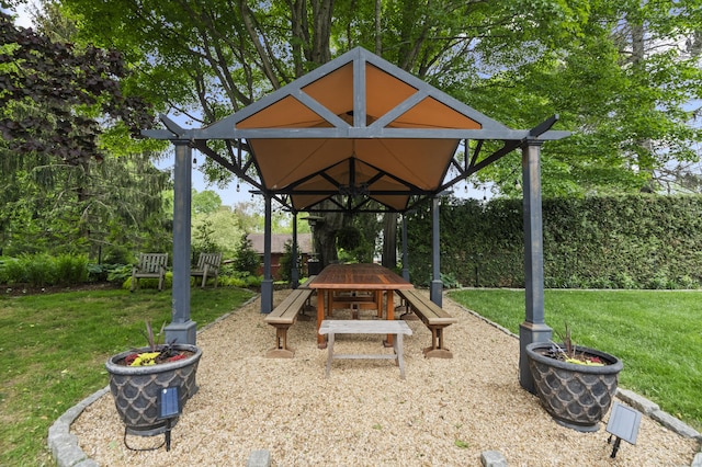 18 Ferry Rd, Old Lyme, CT 06371 - view of patio / terrace with a gazebo