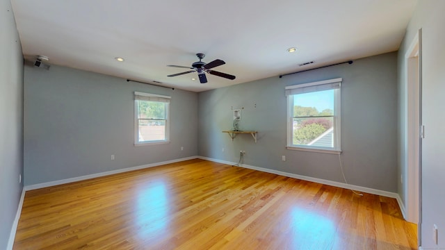 23 Bartlett Mnr, Norwalk, CT 06850 - empty room featuring light wood-style floors, baseboards, recessed lighting, and ceiling fan