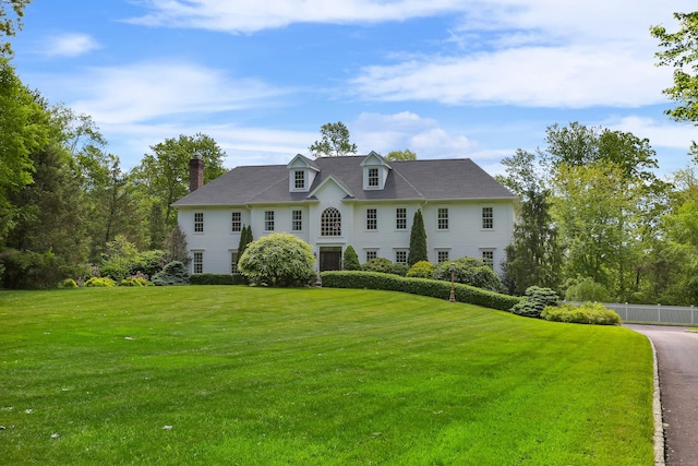 10 Easton Heights Ln, Easton, CT 06612 - view of front of house with a chimney