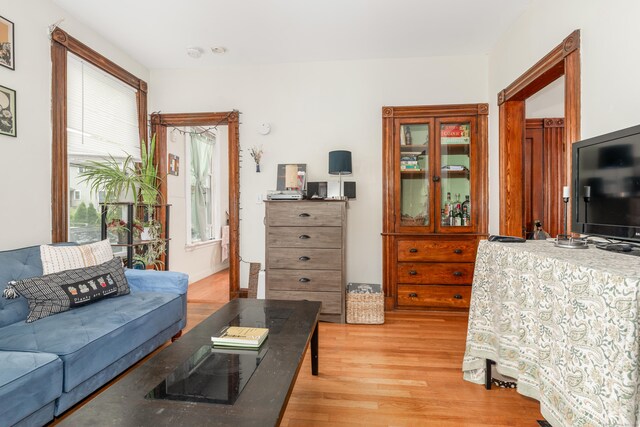 76 Edwards St, New Haven, CT 06511 - living area featuring light wood-style flooring