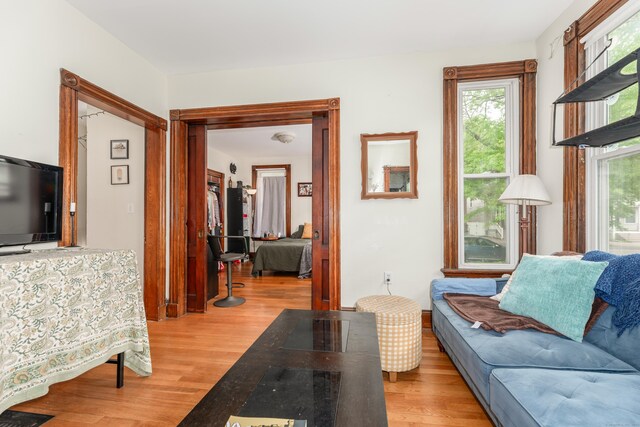 76 Edwards St, New Haven, CT 06511 - living area featuring light wood finished floors