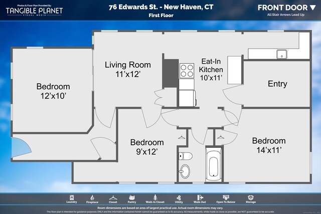 76 Edwards St, New Haven, CT 06511 - floor plan / room layout
