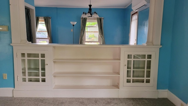 909 N Colony Rd, Meriden, CT 06450 - detailed view of carpet flooring and a wall mounted air conditioner