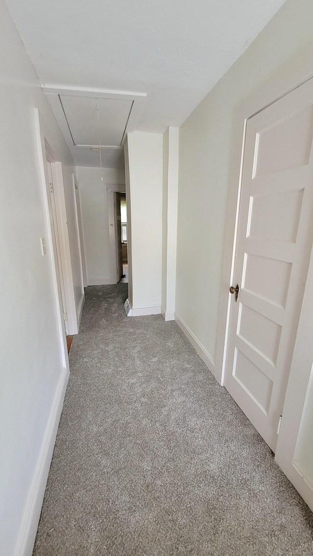 909 N Colony Rd, Meriden, CT 06450 - unfurnished room featuring attic access, carpet floors, and baseboards