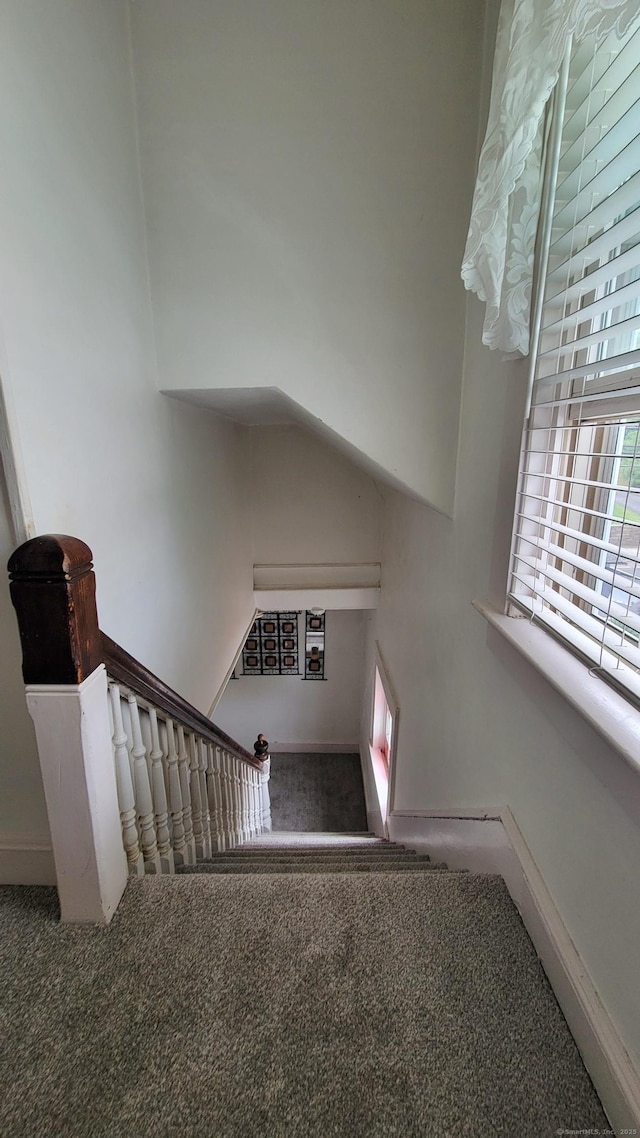 909 N Colony Rd, Meriden, CT 06450 - stairway with carpet and baseboards