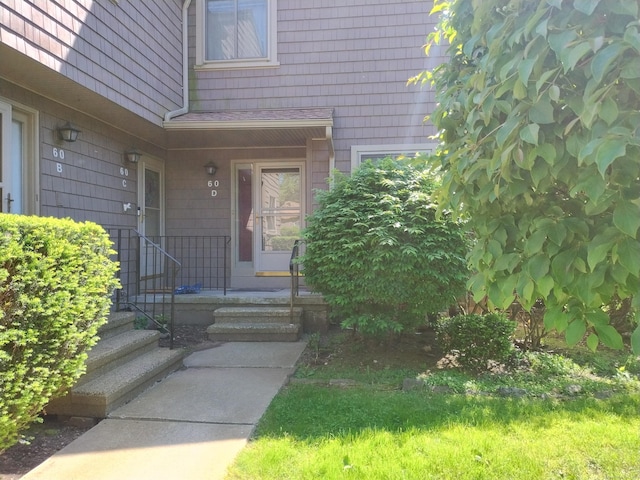60 Engine House Rd Unit D, Stratford, CT 06614 - doorway to property with covered porch