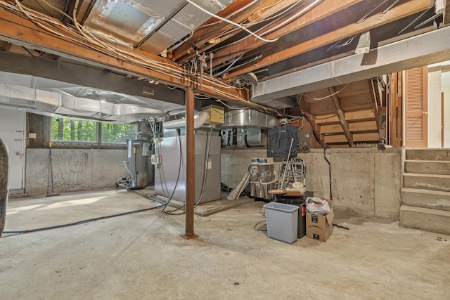 1 Indian Spring Ln, Norwich, CT 06360 - basement featuring heating unit and gas water heater