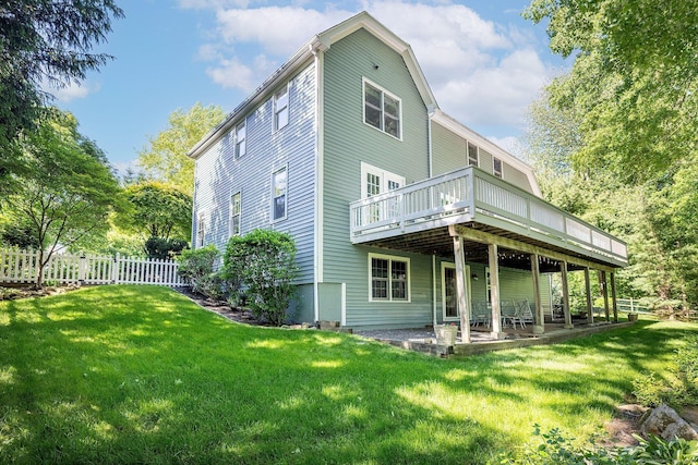 23 Mckeon Pl, Ridgefield, CT 06877 - rear view of property with a deck and a patio area