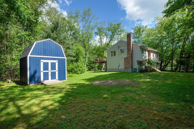 69 Fernwood Dr, Simsbury, CT 06070 - view of grassy yard with a deck