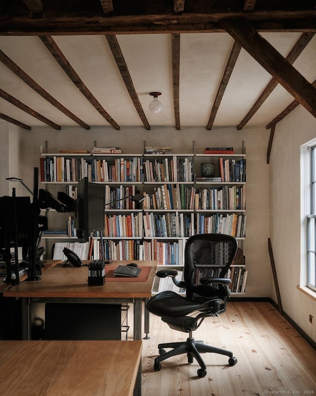 14 Main St, Salisbury, CT 06039 - office space with beamed ceiling and wood finished floors