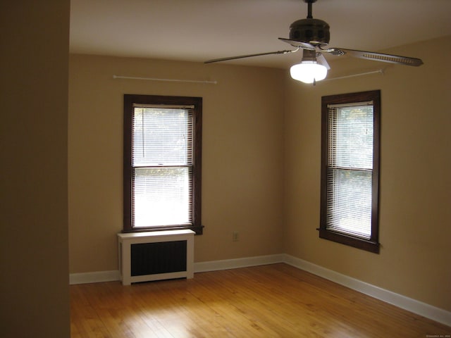 1071 River Blvd, Suffield, CT 06078 - empty room with ceiling fan, light wood-type flooring, and baseboards