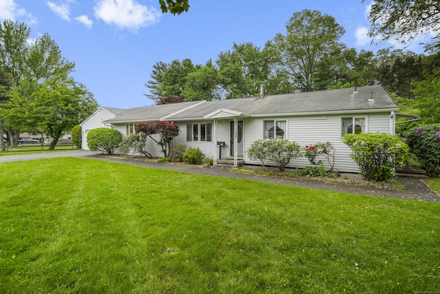 34 Benedict Dr, South Windsor, CT 06074 - view of front of property featuring a front lawn, driveway, and a garage