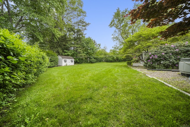 34 Benedict Dr, South Windsor, CT 06074 - view of green lawn with a shed