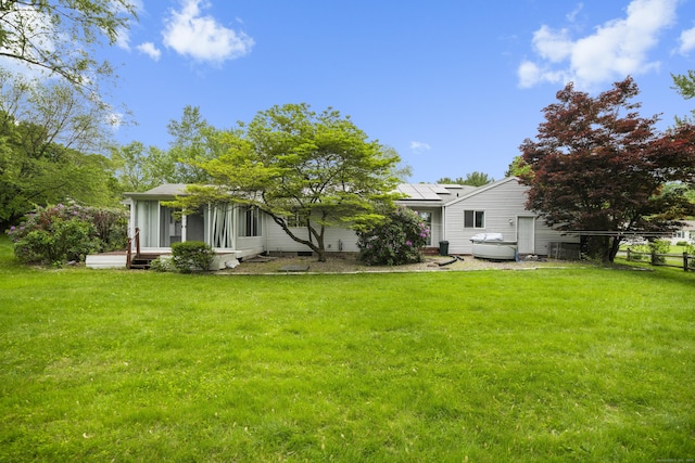 34 Benedict Dr, South Windsor, CT 06074 - rear view of house featuring solar panels