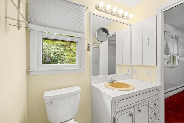 34 Benedict Dr, South Windsor, CT 06074 - bathroom with vanity and a baseboard radiator