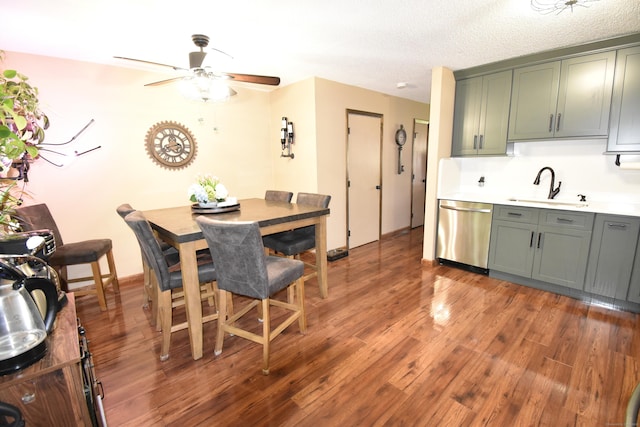 143 Pine Hill Rd Unit 8B, Thomaston, CT 06787 - dining space with wood finished floors and a ceiling fan