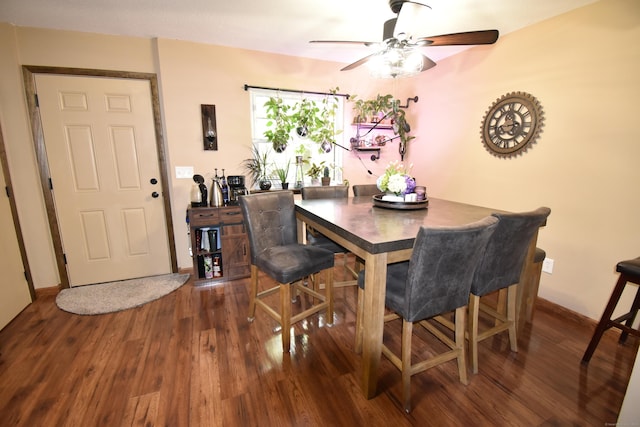 143 Pine Hill Rd Unit 8B, Thomaston, CT 06787 - dining room with a ceiling fan, wood finished floors, and baseboards