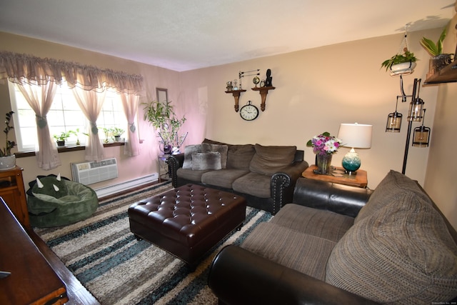 143 Pine Hill Rd Unit 8B, Thomaston, CT 06787 - living area with a wall mounted air conditioner and a baseboard heating unit