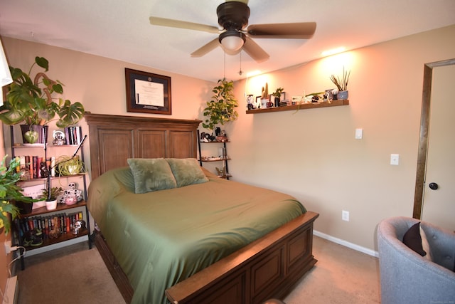 143 Pine Hill Rd Unit 8B, Thomaston, CT 06787 - bedroom with light carpet, a ceiling fan, and baseboards
