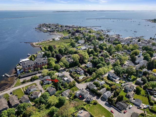 37 Orchard St, Stonington, CT 06378 - aerial view of residential area with a large body of water
