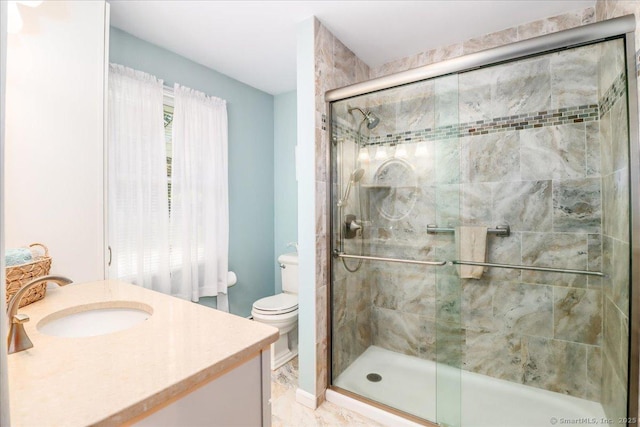 8 Prospect Ct, Brookfield, CT 06804 - bathroom with a shower stall, vanity, and toilet