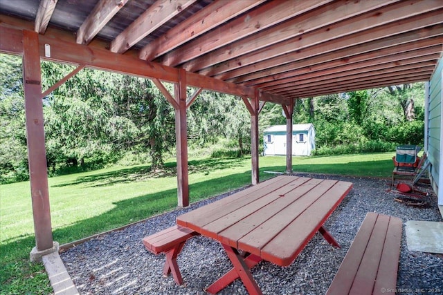 8 Prospect Ct, Brookfield, CT 06804 - view of patio with an outdoor structure
