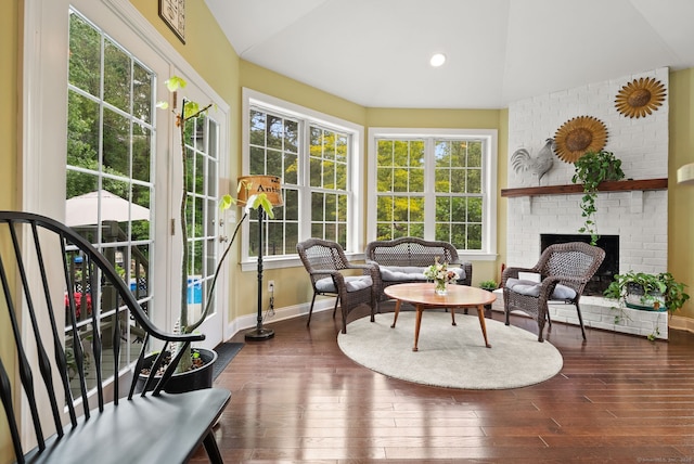 100 Pembroke Ter, Glastonbury, CT 06033 - sunroom / solarium featuring vaulted ceiling, hardwood / wood-style floors, and baseboards
