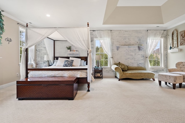 100 Pembroke Ter, Glastonbury, CT 06033 - carpeted bedroom with multiple windows, crown molding, and recessed lighting
