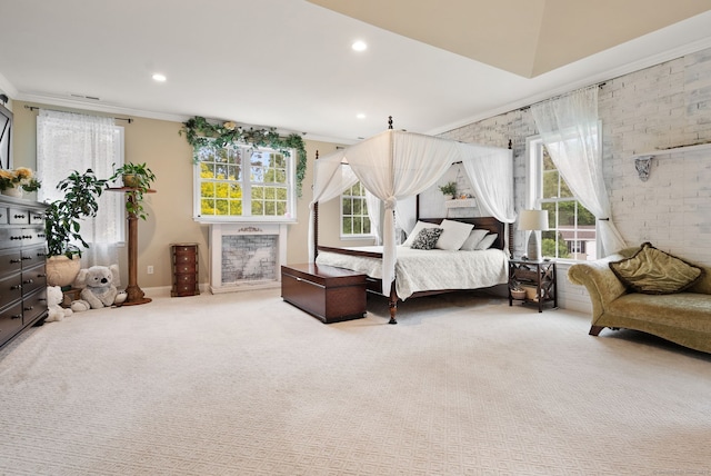 100 Pembroke Ter, Glastonbury, CT 06033 - bedroom with carpet floors, crown molding, recessed lighting, and baseboards