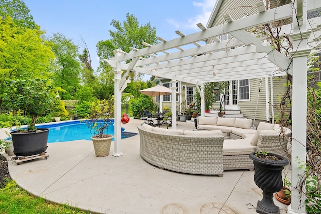 100 Pembroke Ter, Glastonbury, CT 06033 - swimming pool with a pergola, an outdoor hangout area, and a patio
